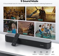 Heymell 2.1CH 160W Soundbar TV-hez Mélynyomóval - Erőteljes Basszus, Kristálytiszta Hang, 9 Hangmód, HDMI ARC, Bluetooth 5.0, Fali Rögzíthet 6