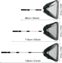 HEYOMART Teleszkópos Merítőháló 130 cm, Összecsukható Horgász Merítő Nylon Fonott 6