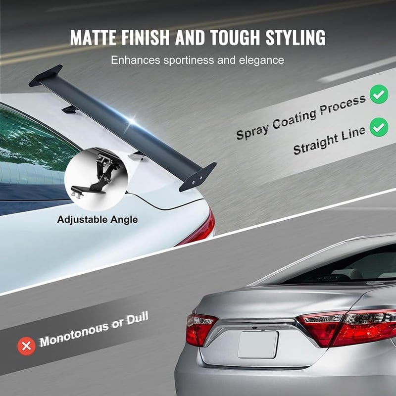 HEYOUTH 110 cm Aluminium Autó Spoiler Szárny, Univerzális GT Hátsó Szárny Dekoráció