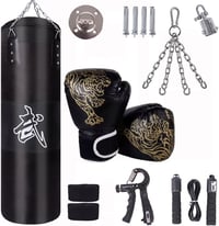 HEYOUTH 15 az 1-ben Edzőzsák Szett Felnőtteknek, 360° Forgó Nehéz Boxzsák Muay Thai és Ökölvíváshoz - Ferrous, 1 1