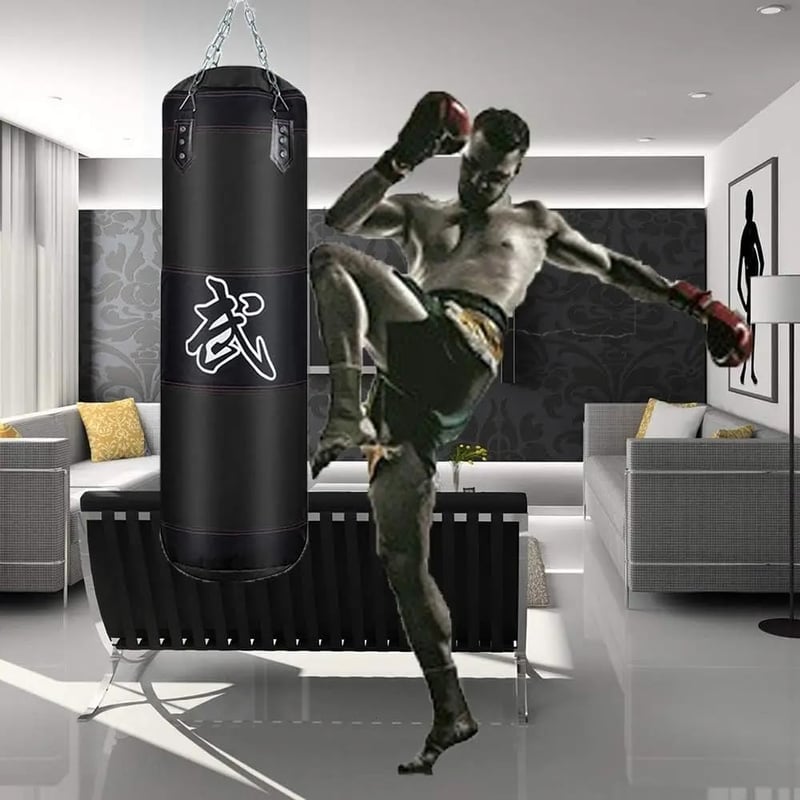 HEYOUTH 15 az 1-ben Edzőzsák Szett Felnőtteknek, 360° Forgó Nehéz Boxzsák Muay Thai és Ökölvíváshoz - Ferrous, 1