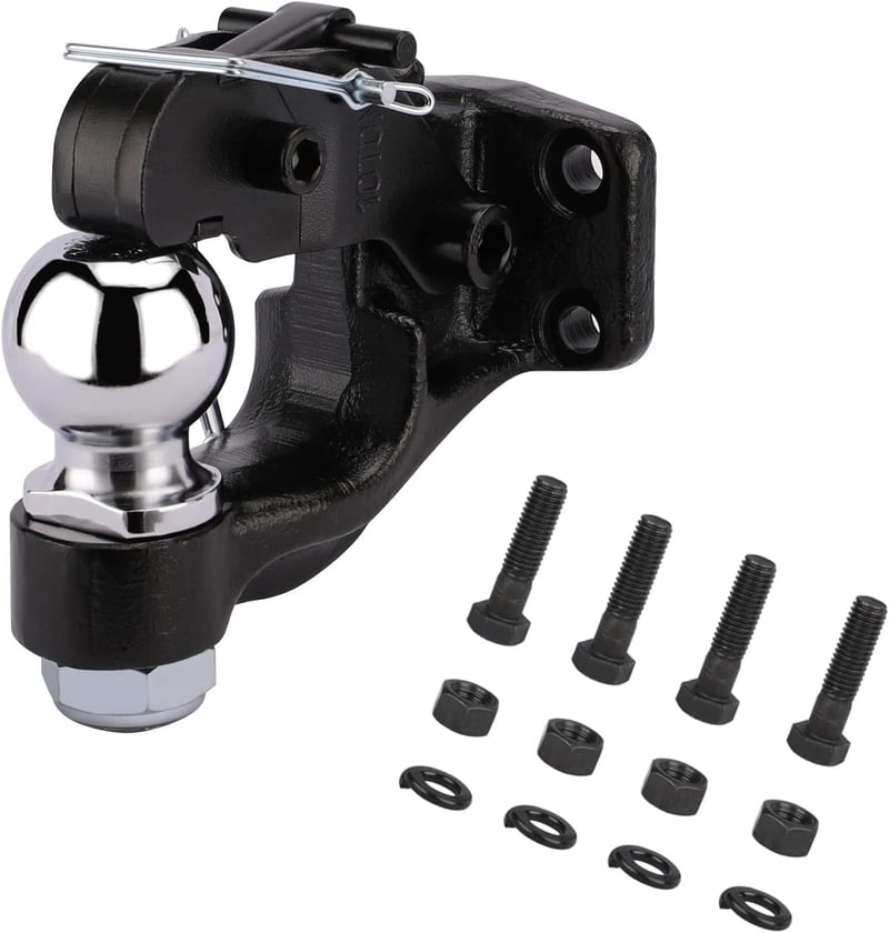HEYOUTH 50 mm vonóhorog golyós csatlakozófej fekete 8000 kg 8T utánfutó transporter pick-up teherautó quad traktorhoz