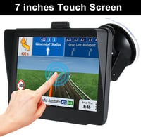 7-palcová GPS navigácia HEYOUTH pre osobné autá, nákladné vozidlá a karavany – mapa Európy, hlasová navigácia, POI a upozornenie na rýchlosť, bezplatná aktualizácia máp 2
