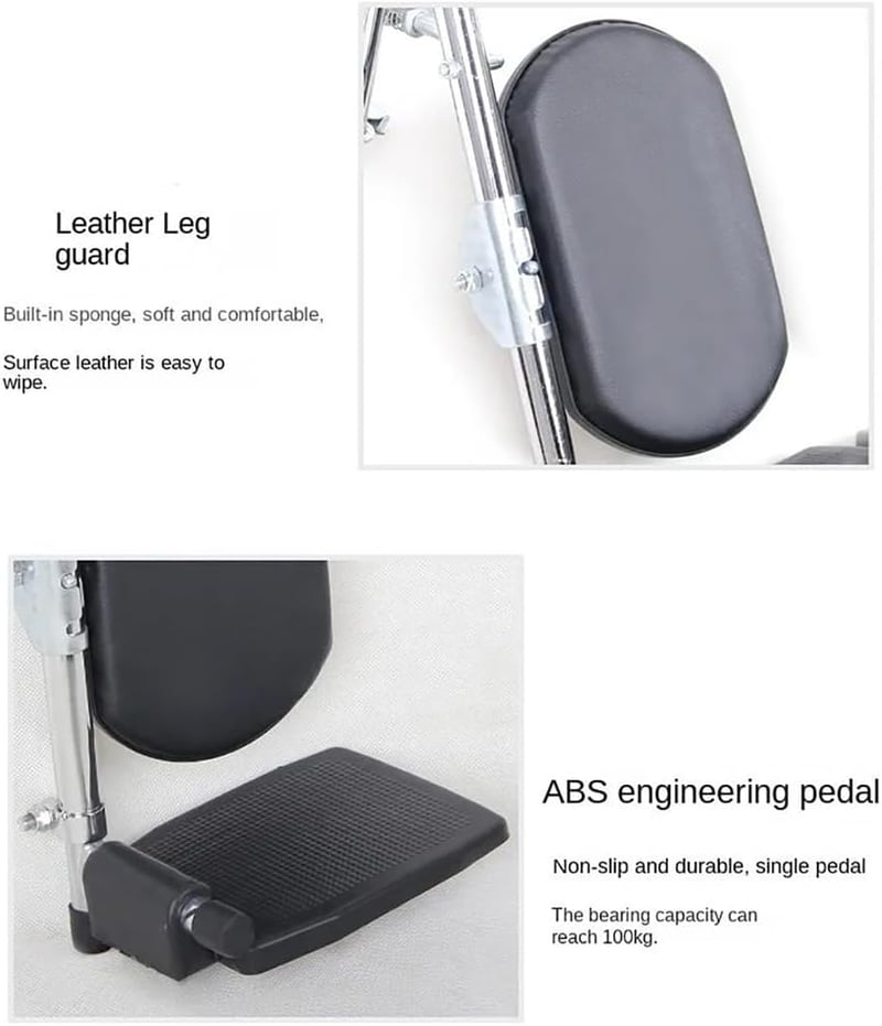 HEYOUTH állítható kerekesszék lábtartó 2 darabos fekete magasság 40-70 cm 100 kg terhelés szögállítás 90-180 fok legtöbb kerekesszékhez