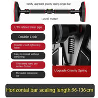 Nástenná hrazda na cvičenie HEYOUTH, nastaviteľná 96-135 cm, max. nosnosť 800 kg, vrátane vodováhy a lana, na silový tréning 6