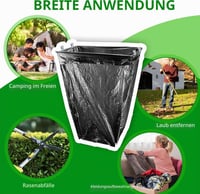 HEYOUTH Metalni stalak za vreće za smeće, 2 komada, 114-170 L, okvir za vrtne vreće za otpad, za lišće i smeće, držač vreća za rublje 5