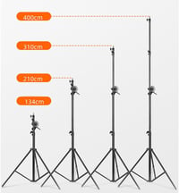 HEYOUTH Professzionális Fotó Állvány 400cm Magasság, 330° Dönthető Alumínium Tripod 6