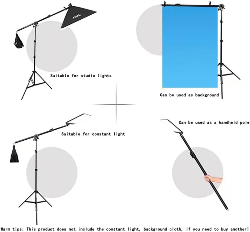 HEYOUTH Professzionális Fotó Állvány 400cm Magasság, 330° Dönthető Alumínium Tripod