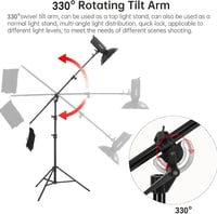 HEYOUTH Professzionális Fotó Állvány 400cm Magasság, 330° Dönthető Alumínium Tripod 2