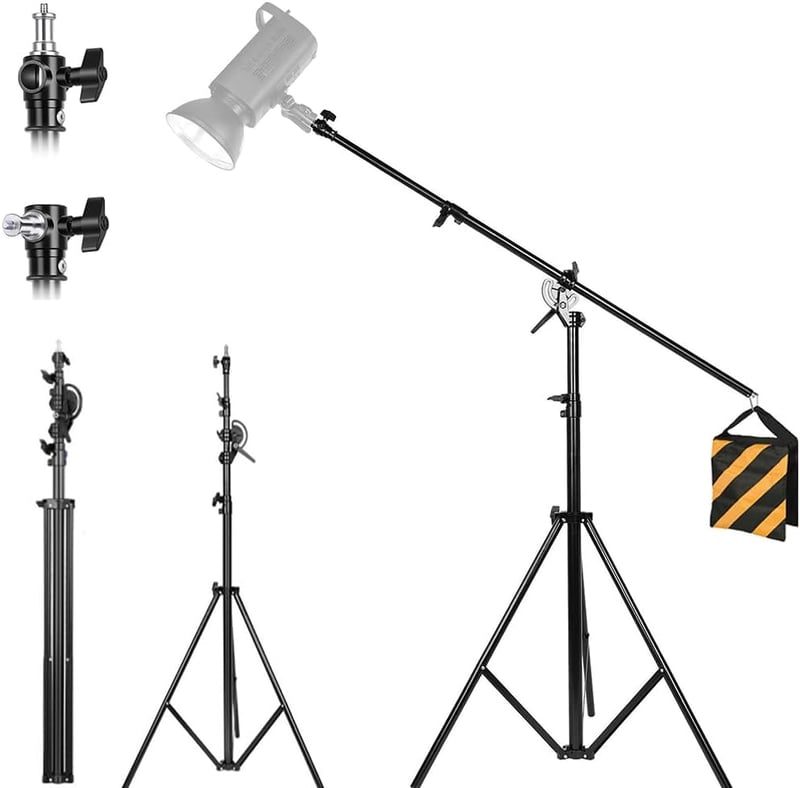 HEYOUTH Professzionális Fotó Állvány 400cm Magasság, 330° Dönthető Alumínium Tripod