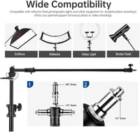 HEYOUTH Professzionális Fotó Állvány 400cm Magasság, 330° Dönthető Alumínium Tripod 3