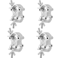HEYOUTH Truss O Clamp svorka, 4 ks, 40-52 mm dvojitá otočná rúrová svorka, nosnosť 200 kg, pre pohyblivé pódiové svetlá 1