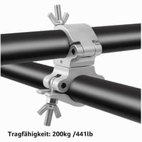 HEYOUTH Truss O Clamp svorka, 4 ks, 40-52 mm dvojitá otočná rúrová svorka, nosnosť 200 kg, pre pohyblivé pódiové svetlá 4