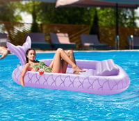 HeySplash luftić za bazen u obliku sireninog repa s držačem za čaše - ljubičasti - XL 2