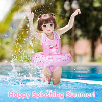 HeySplash Gyerek Úszómellény 3-6 Éveseknek, Állítható Vállpánt, Úszástanuló Segédeszköz 13-25 kg, Rózsaszín Unikornis Mintás 2