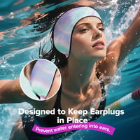 HeySplash Neoprén Úszófejpánt Lila Tie-Dye Gyerek és Felnőtt Füldugó 2