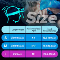 HeySplash Úszó Fejpánt Neoprén Füldugó Tartó Gyerekeknek Felnőtteknek L Kék 4