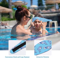 HeySplash neoprén úszófejpánt fülvédővel – M-es méret, világoskék 5