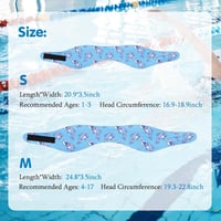 HeySplash neoprén úszófejpánt fülvédővel – M-es méret, világoskék 6