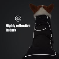 HEYWEAN vízálló kutyakabát reflektoros meleg bélelt téli kabát, L-es méret 5