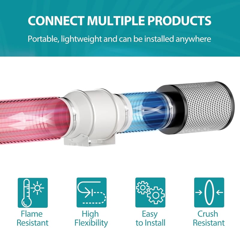 HG Power 100mm alumínium flexibilis légcsatorna 2m hosszú csatornacső