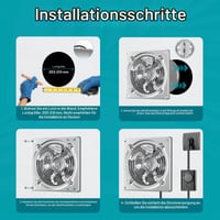 HG Power 200 mm-es odsávací ventilátor, 980 m³/h, so spätnou klapkou, s EU zástrčkou, do kuchyne, kúpeľne, garáže, pivnice - strieborný 5