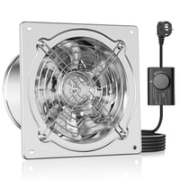 HG Power 200 mm-es odsávací ventilátor, 980 m³/h, so spätnou klapkou, s EU zástrčkou, do kuchyne, kúpeľne, garáže, pivnice - strieborný 1