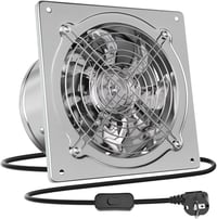 HG Power 250mm Ventilátor 1680 m³/h Csendes Fürdőszoba Konyha Garázs Visszacsapó Szelep 1
