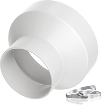 HG Power elszívó csőszűkítő 150-100 mm 2 tömlőbilincs kerek szellőzőcső adapter páraelszívóhoz szárítóhoz ventilátorhoz 7
