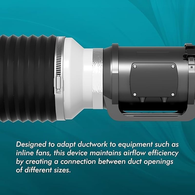 HG Power elszívó csőszűkítő 150-100 mm 2 tömlőbilincs kerek szellőzőcső adapter páraelszívóhoz szárítóhoz ventilátorhoz