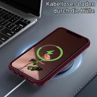 HGH kryt na iPhone 11 Pro, kompletná ochrana fotoaparátu, nárazuvzdorný, odolný proti poškriabaniu, matný priesvitný zadný kryt, tmavočervený, 5,8-palcový 6