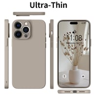 Husă din silicon HGH pentru iPhone 13 Pro cu șnur, căptușeală din microfibră - gri titan 7