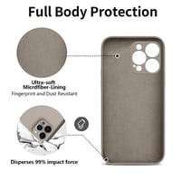 Husă din silicon HGH pentru iPhone 13 Pro cu șnur, căptușeală din microfibră - gri titan 4