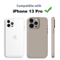 Husă din silicon HGH pentru iPhone 13 Pro cu șnur, căptușeală din microfibră - gri titan 2