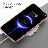 HGH silikónový kryt na iPhone 13 s remienkom na krk, ružový, s výstelkou z mikrovlákna, odolný voči poškriabaniu, tenká ochrana celého telefónu, 6,1 palca 5