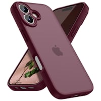 Husă HGH pentru iPhone 16 Plus, carcasă de protecție de culoare roșu închis 8