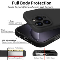 Silikónový kryt HGH pre iPhone 16 Pro s remienkom na krk, tenká celoplošná ochrana s podšívkou z mikrovlákna, ochranné puzdro odolné proti poškriabaniu, 6,3 palca, čierny 3