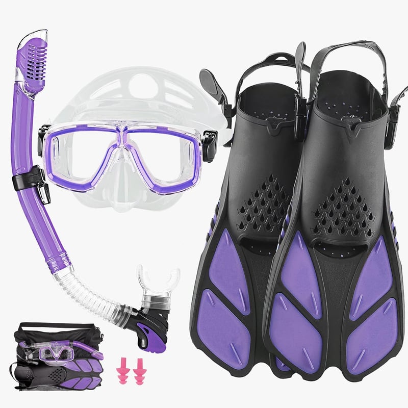 HH HHAO SPORT Felnőtt Búvárszett - Edzett Üveg Búvármaszk, Száraz Légzőcső, Úszólábak és Hordtáska - Unisex Snorkel Készlet 36-41 Méret

AI: