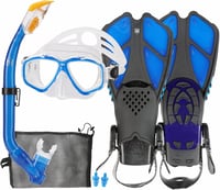 HH HHAO SPORT gyerek snorkel szett 180° panoráma búvármaszk és úszóuszony 1