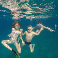 HH HHAO SPORT gyerek snorkel szett 180° panoráma búvármaszk és úszóuszony 6