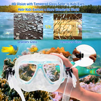 HH HHAO SPORT gyerek snorkel szett 180° panoráma búvármaszk és úszóuszony 2