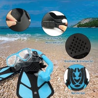 HH HHAO SPORT gyerek snorkel szett 180° panoráma búvármaszk és úszóuszony 4