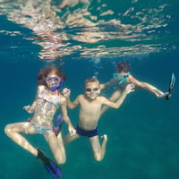 HH HHAO SPORT gyerek snorkel szett 180° panoráma búvármaszk és úszóuszony 2
