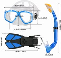 HH HHAO SPORT gyerek snorkel szett 180° panoráma búvármaszk és úszóuszony 7