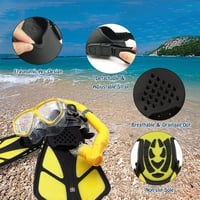 HH HHAO Sport gyerek snorkel szett uszonnyal, 180° panorámamaszk - M-es méret 6