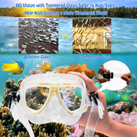 HH HHAO Sport gyerek snorkel szett uszonnyal, 180° panorámamaszk - M-es méret 4