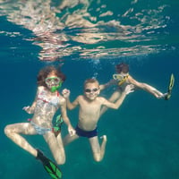 HH HHAO Sport gyerek snorkel szett uszonnyal, 180° panorámamaszk - M-es méret 3