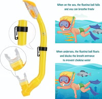 HH HHAO Sport gyerek snorkel szett uszonnyal, 180° panorámamaszk - M-es méret 5