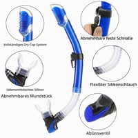 Set Snorkeling HH HHAO pentru Adulți cu Labe de Înot, Labe Scurte Reglabile, Mască de Scufundări, Tub de Snorkel Dry Top și Geantă, Dimensiune de Călătorie 7