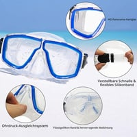 Set Snorkeling HH HHAO pentru Adulți cu Labe de Înot, Labe Scurte Reglabile, Mască de Scufundări, Tub de Snorkel Dry Top și Geantă, Dimensiune de Călătorie 4